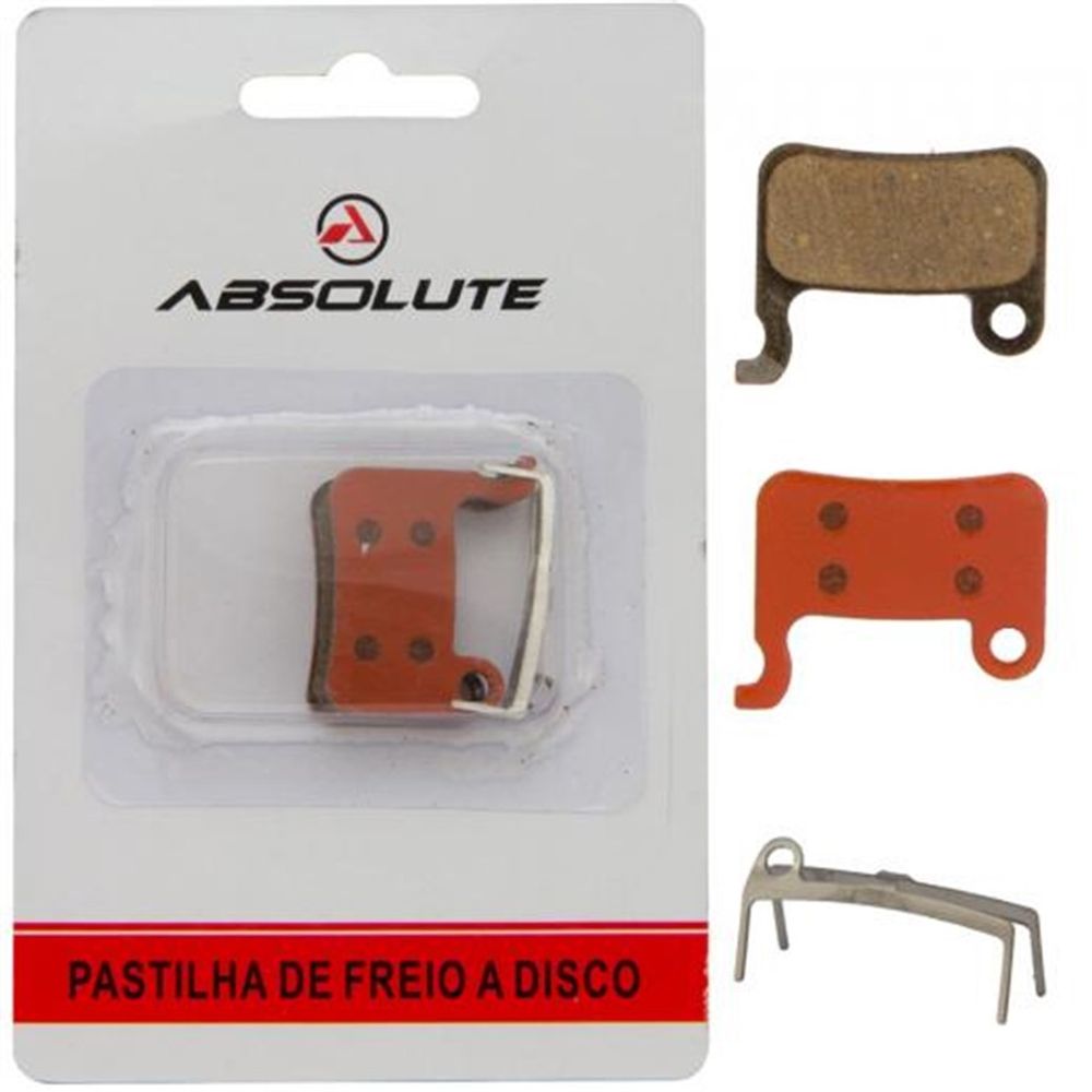 Par Pastilha de Freio Disco Bike Absolute com Mola