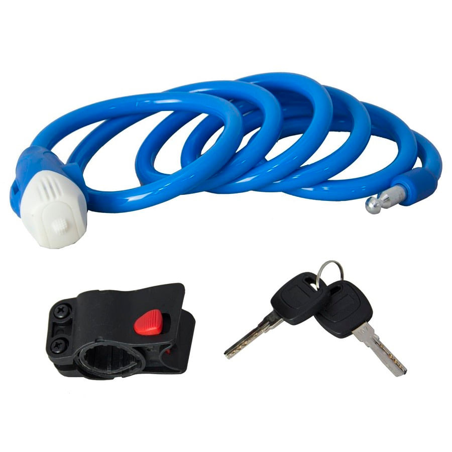 Cadeado para Bicicleta Spiral Lock Zoli Azul 1,85M x 12mm 1764