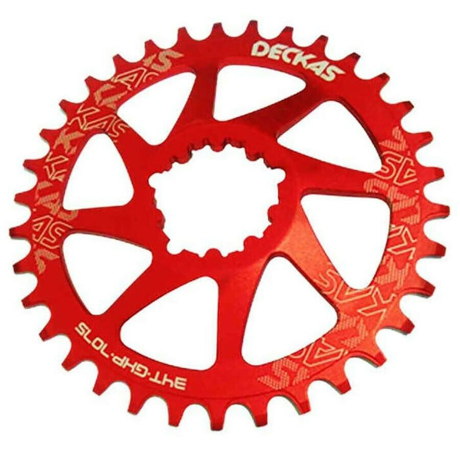 Coroa de Bicicleta MTB Alumínio Direct Mount Deckas GXP Offset 6mm Vermelha 990085