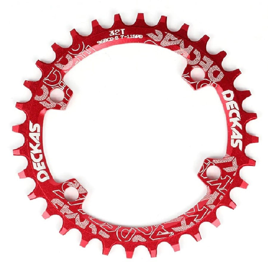 Coroa de Bicicleta MTB Alumínio Deckas 96BCD-S 32T Vermelha 990339