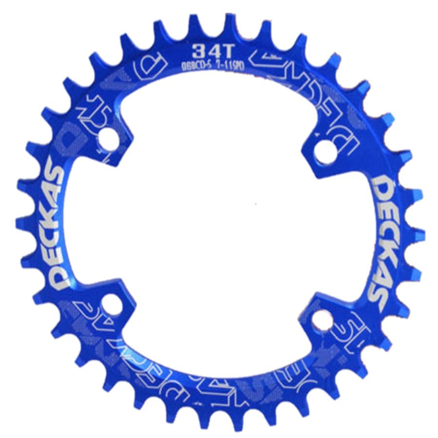 Coroa de Bicicleta MTB Alumínio Deckas 96BCD-S 34T Azul 990338