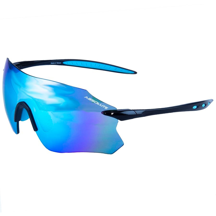 Óculos Ciclismo Absolute Prime SL Preto Azul Lente Espelhada Azul UV400 8053