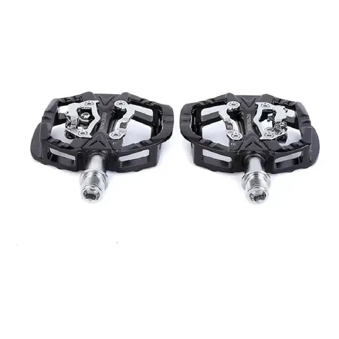 Pedal Plataforma e Clip de Bike MTB Zeray ZP109s Rosca 9/16 Grossa Preto