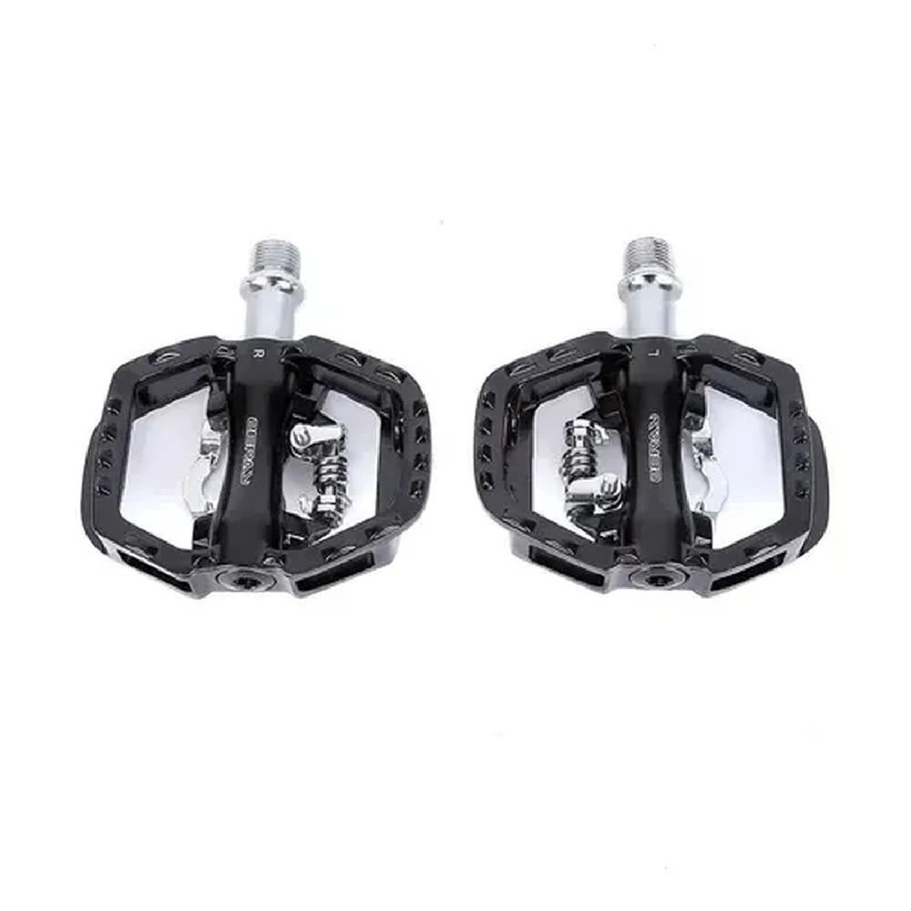 Pedal Plataforma e Clip de Bike MTB Zeray ZP109s Rosca 9/16 Grossa Preto